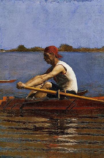 John Biglin in a Single Scull, Thomas Eakins